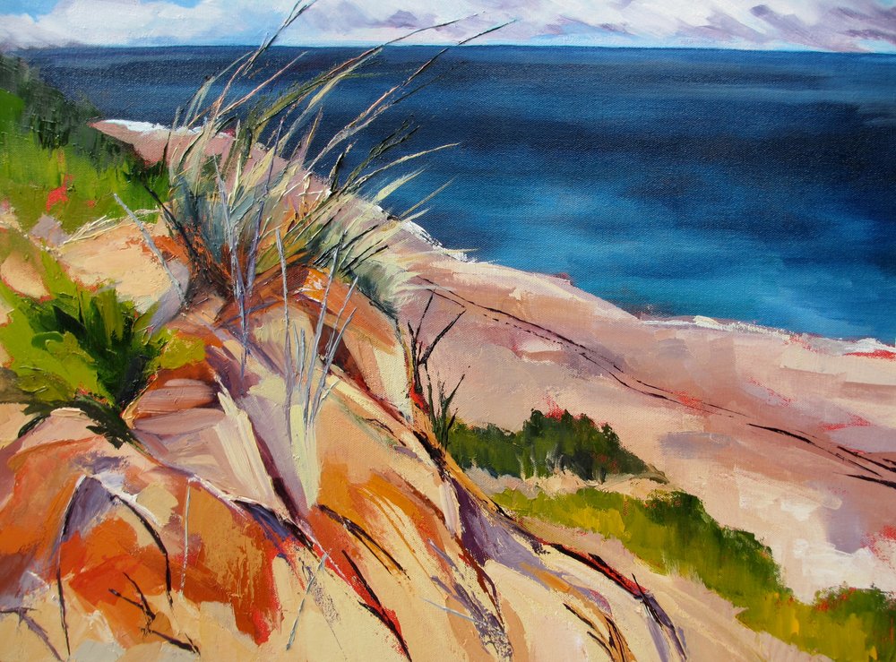 Trawa plażowa i wydmy autorstwa Maxine Shore