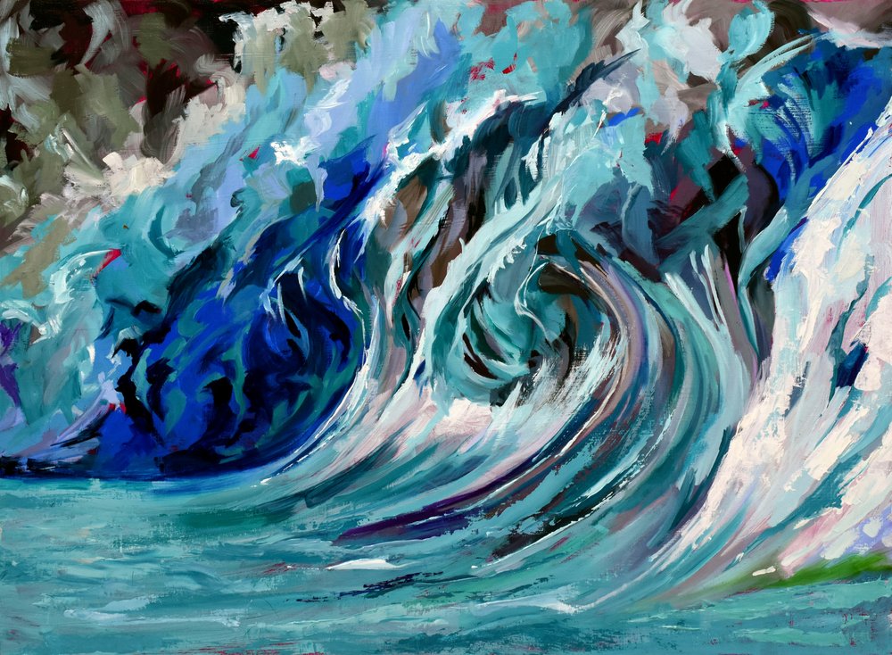 Rozbijająca się fala oceaniczna autorstwa Maxine Shore