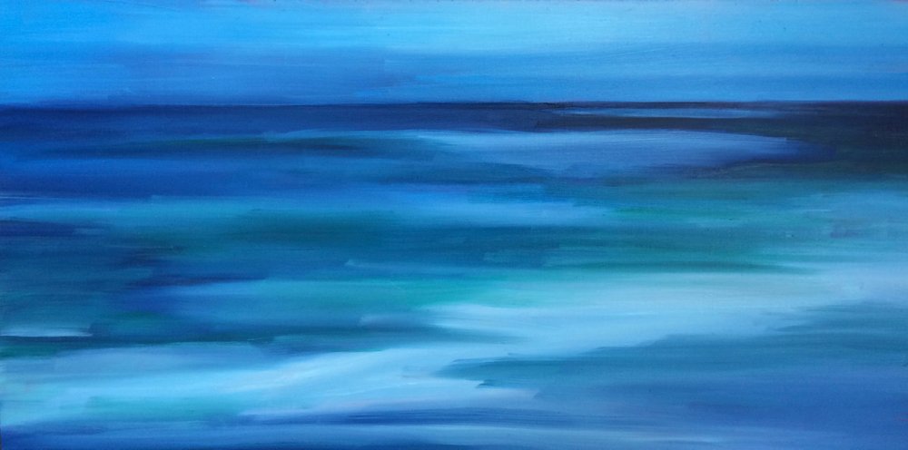 Abstrakcja „Głęboki błękit oceanu” autorstwa Maxine Shore