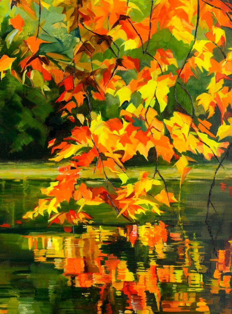 Żywe jesienne odbicie autorstwa Maxine Shore