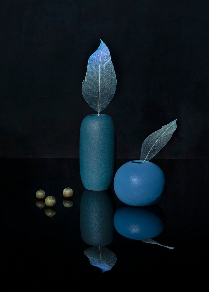 Elegancka niebieska martwa natura autorstwa Ming Chen