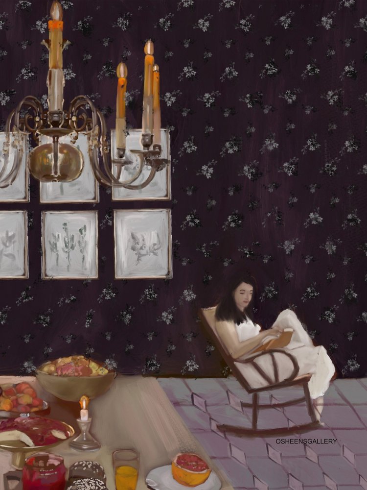 Przytulna poranna lektura autorstwa Osheensgallery