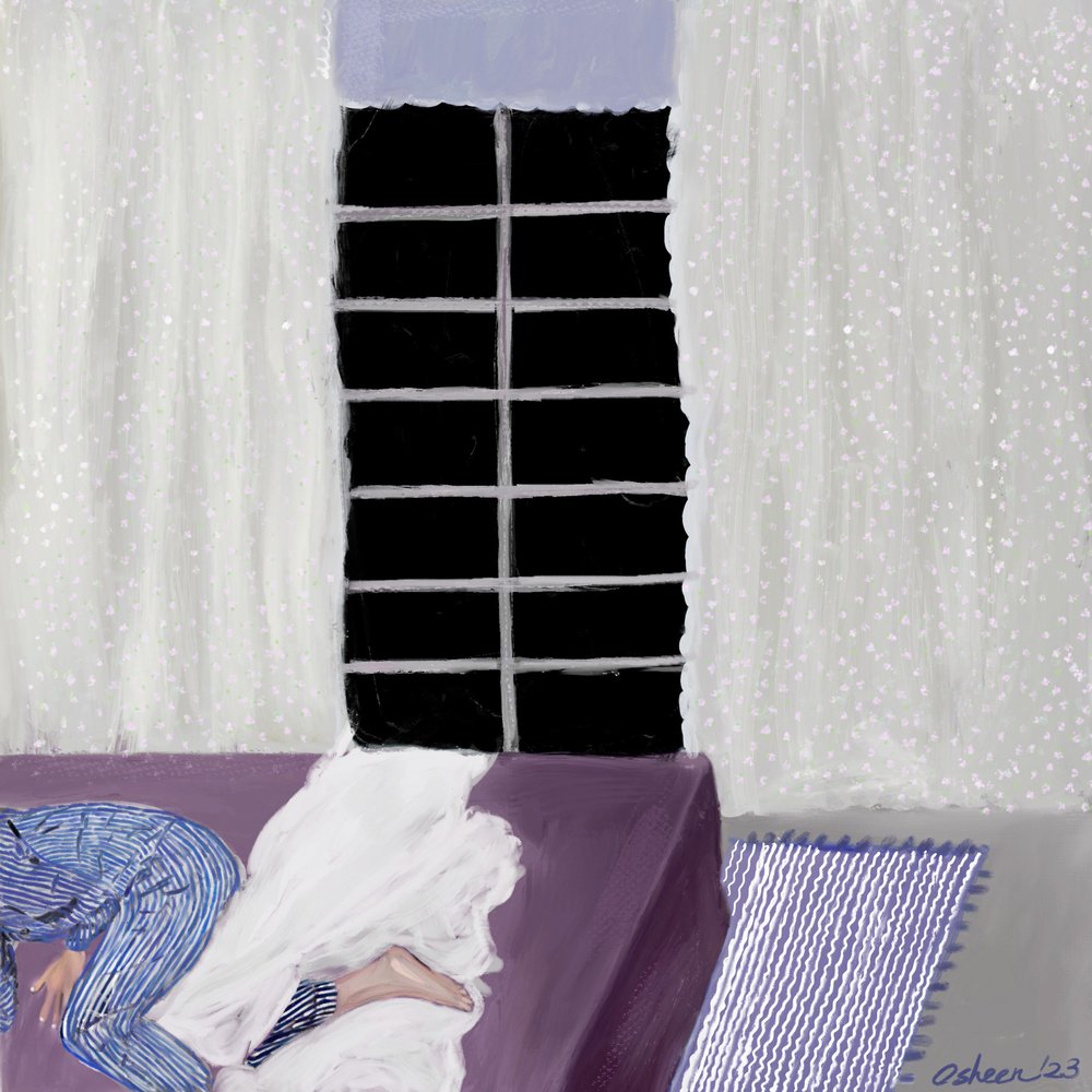 Przytulny sen przy oknie autorstwa Osheensgallery