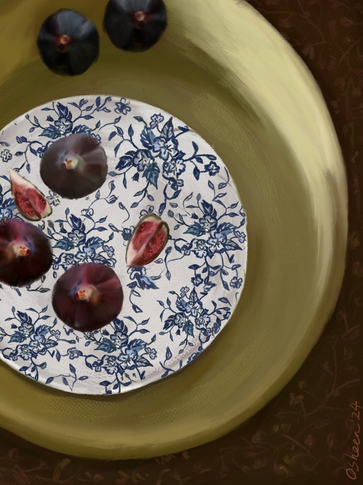 Martwa natura ze świeżymi figami autorstwa Osheensgallery