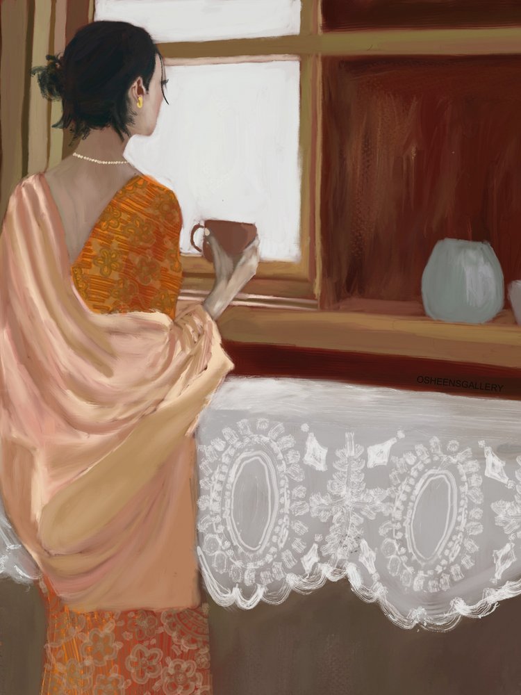 Ciche poranne okno autorstwa Osheensgallery