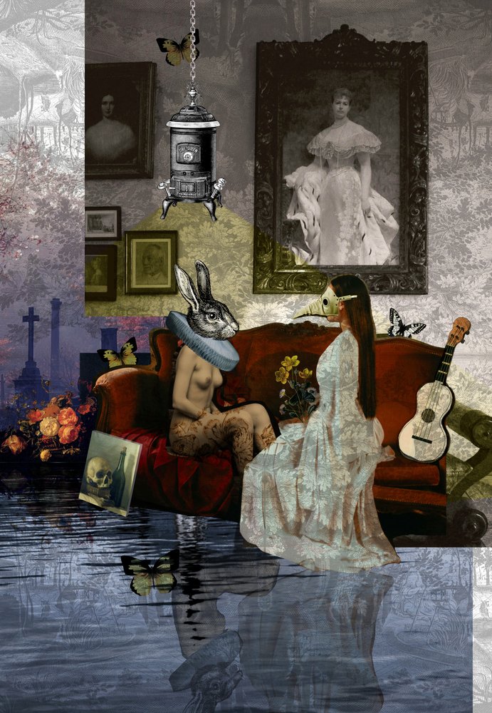 Surrealistyczne odbicie w masce autorstwa Pascal Bouchet-Spiegel