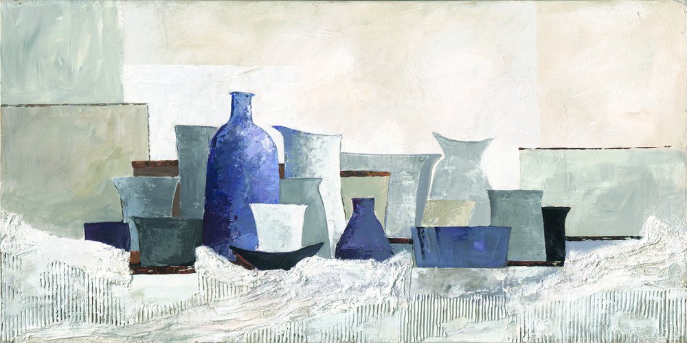 Nowoczesna niebieska martwa natura autorstwa Renate Holzner