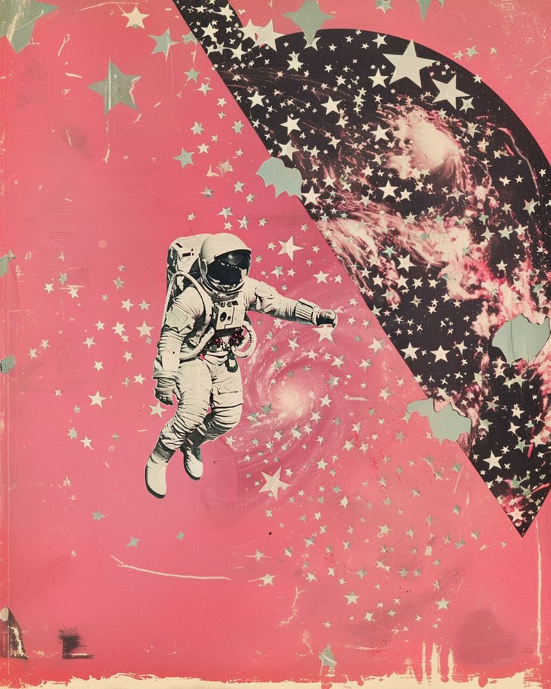 Astronauta Różowa Galaktyka autorstwa Samantha Hearn