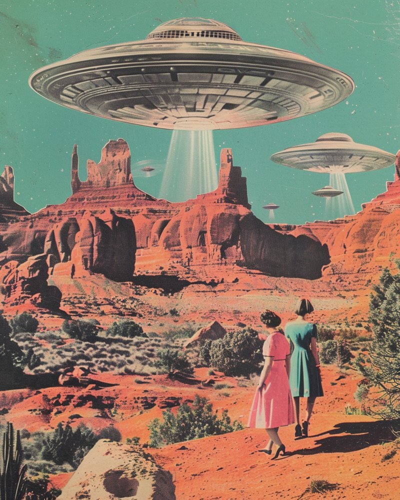 Inwazja UFO na pustyni autorstwa Samantha Hearn