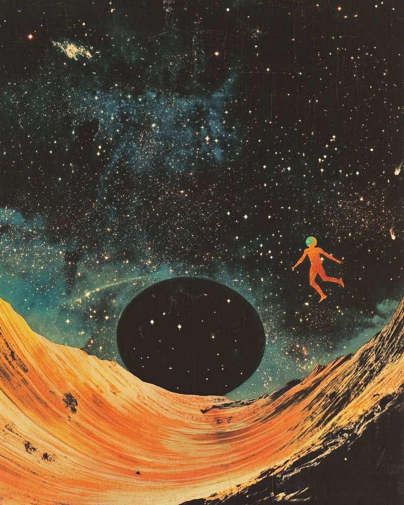 Pływający astronauta na pustynnej planecie autorstwa Samantha Hearn