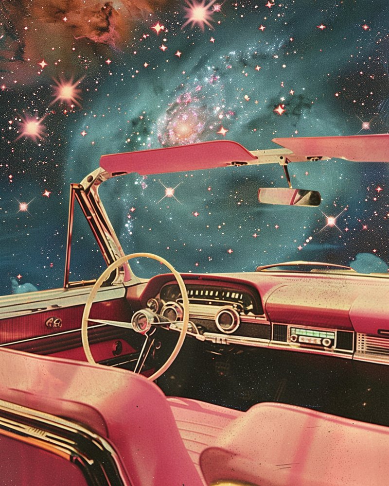 Retro Car: Galaxy Drive autorstwa Samantha Hearn