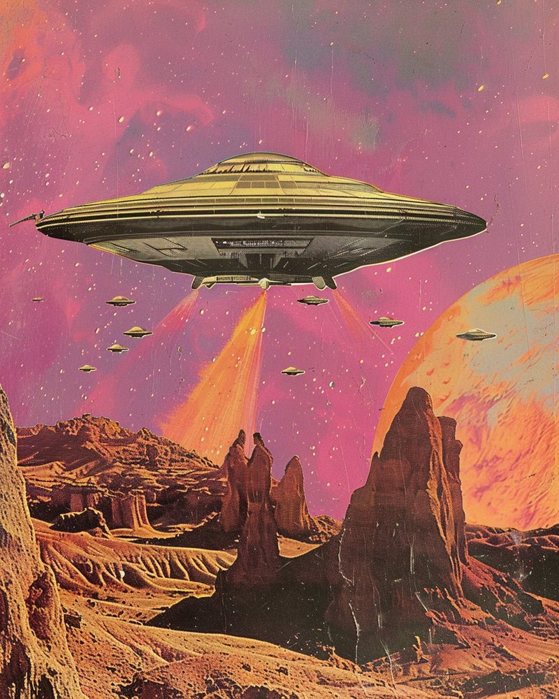 Retro science fiction: pustynna planeta autorstwa Samantha Hearn