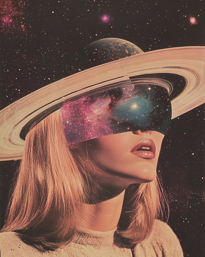 Surrealistyczna kosmiczna kobieta autorstwa Samantha Hearn