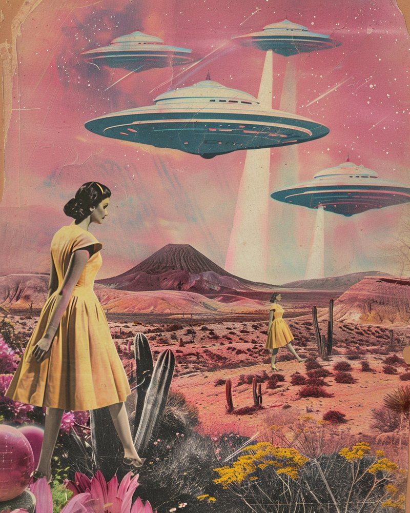 Kobiety w stylu vintage z pustynnego UFO autorstwa Samantha Hearn