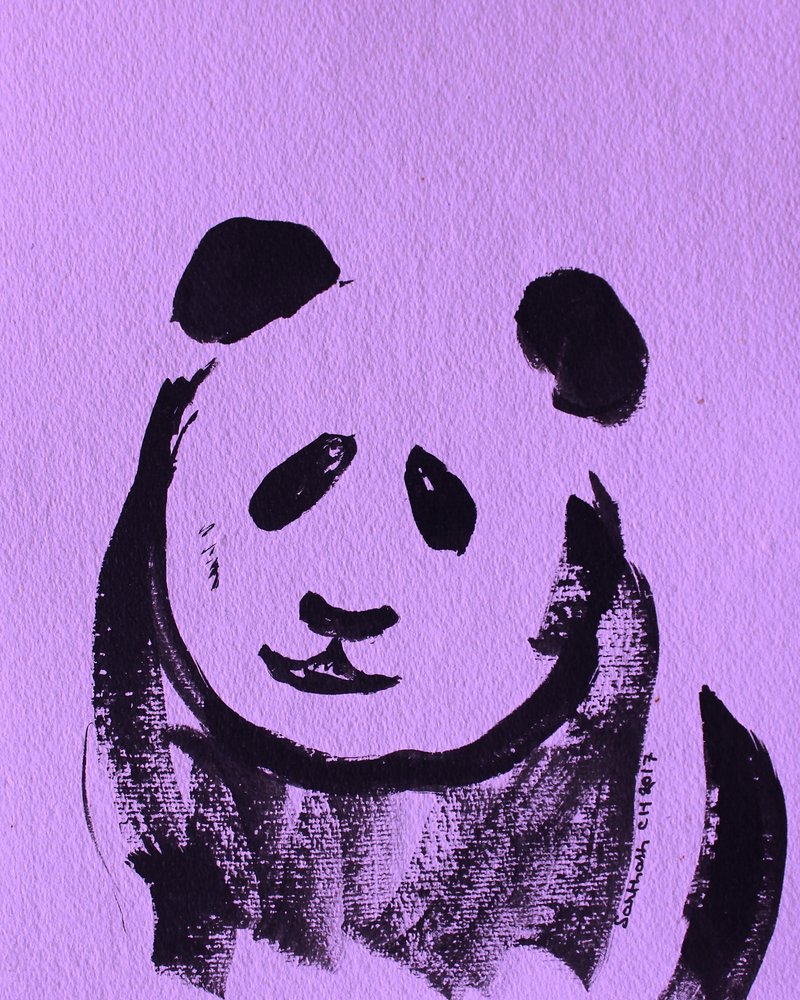 Urocza fioletowa panda autorstwa Santhosh ch
