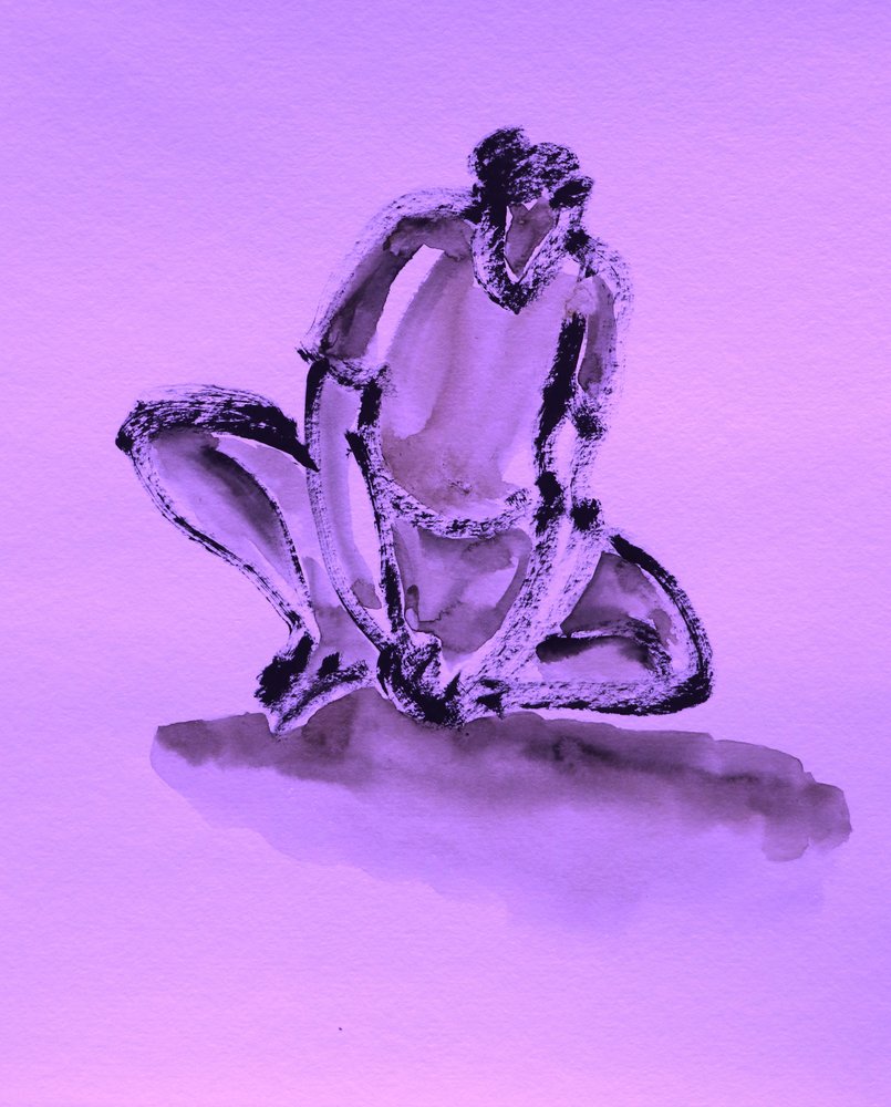 Refleksja na kolanach autorstwa Santhosh ch