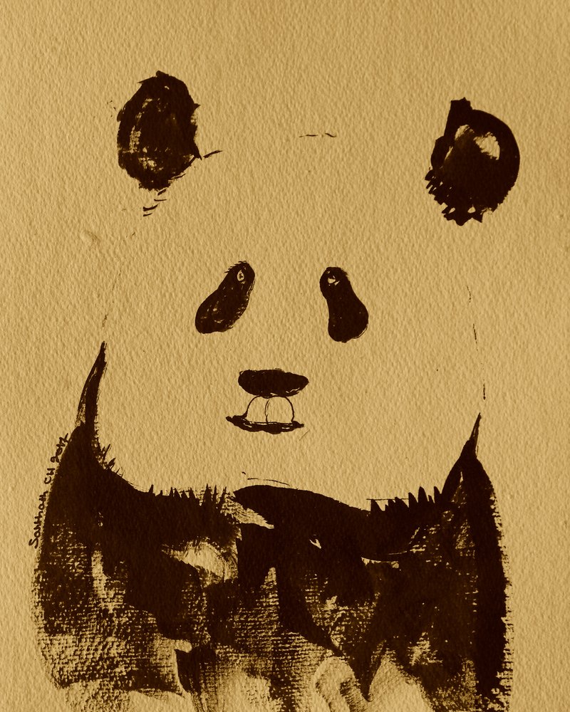 Minimalistyczny miś panda autorstwa Santhosh ch