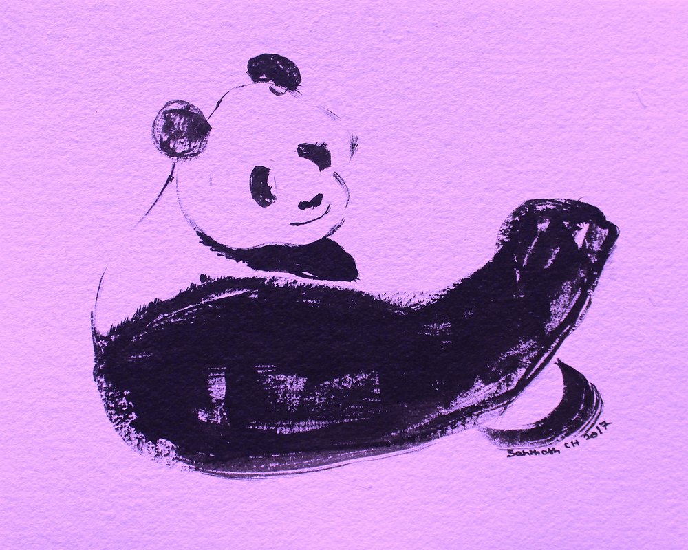 Silna panda prezentująca mięśnie autorstwa Santhosh ch