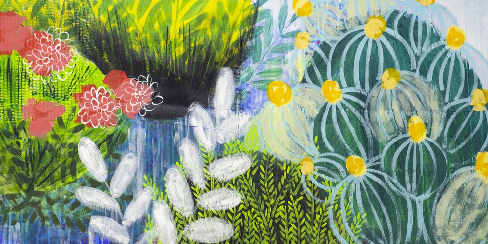 Tętniący życiem ogród botaniczny autorstwa Shelley Hampe