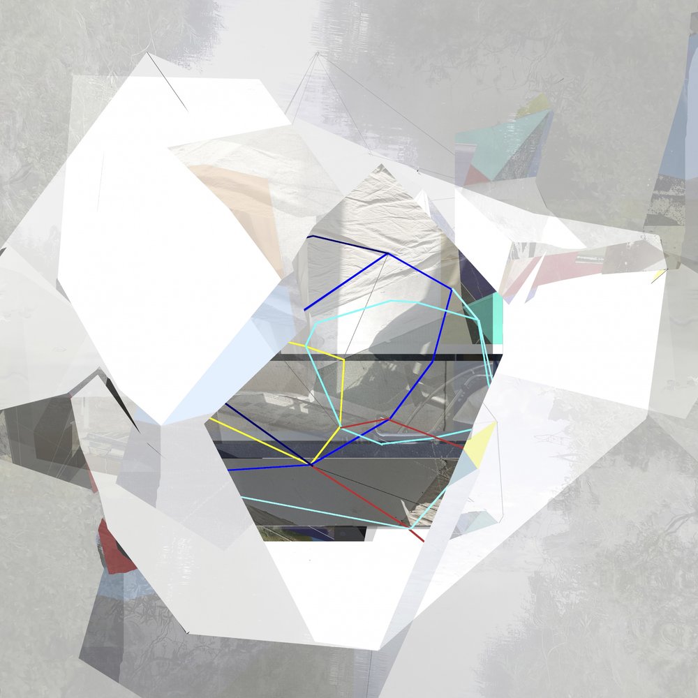 Abstrakcyjny geometryczny pejzaż świetlny autorstwa Stefan Fransson