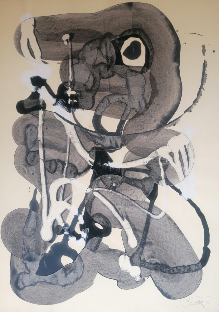 Abstrakcyjne formy tuszem autorstwa Stefano Mazzolini