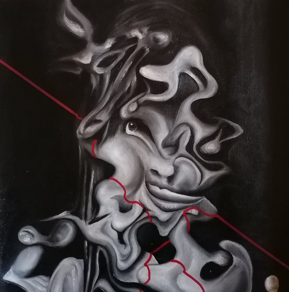 Zniekształcony abstrakcyjny portret autorstwa Stefano Mazzolini