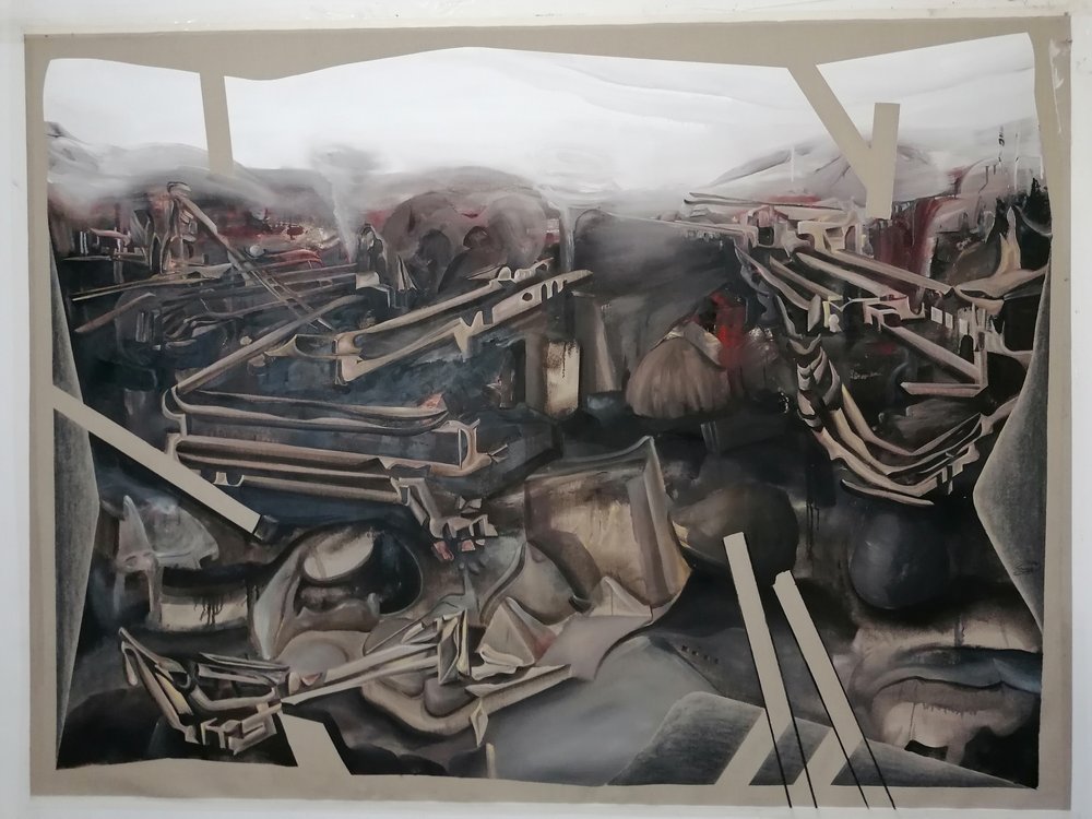 Dystopijny krajobraz maszyn autorstwa Stefano Mazzolini