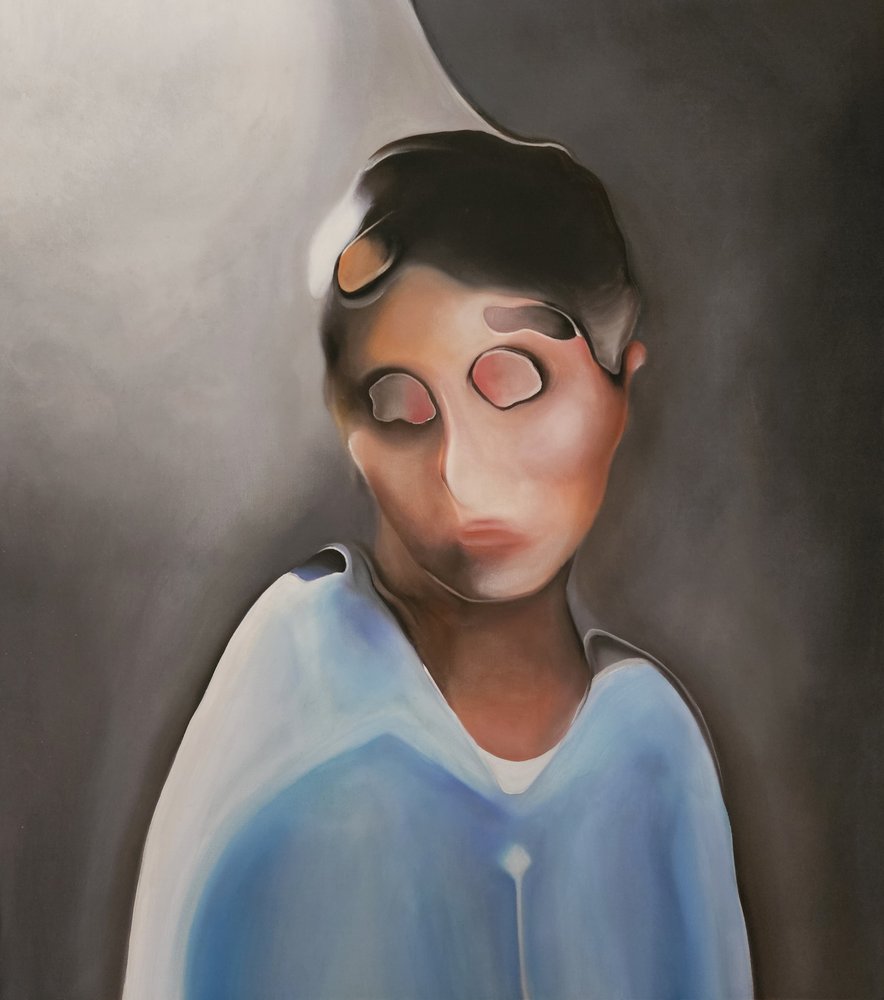 Melancholijny abstrakcyjny portret autorstwa Stefano Mazzolini