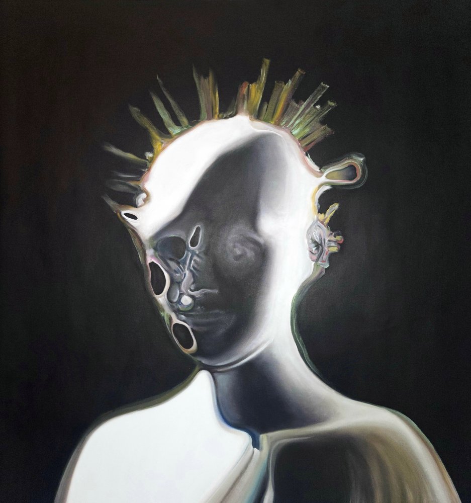 Surrealistyczny abstrakcyjny portret autorstwa Stefano Mazzolini