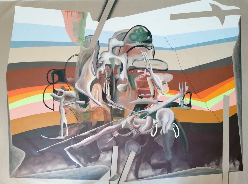 Surrealistyczne postacie z onirycznego pejzażu autorstwa Stefano Mazzolini