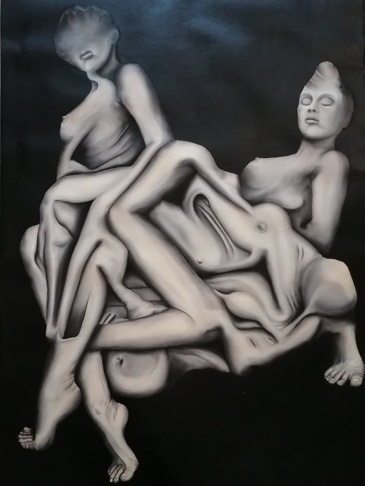 Surrealistyczne splątane postacie autorstwa Stefano Mazzolini