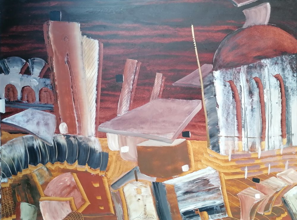 Surrealistyczna architektura miejska autorstwa Stefano Mazzolini