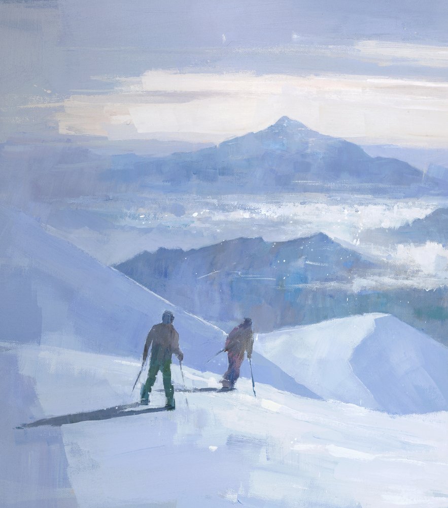 Wyprawa narciarska w Alpach autorstwa Steve Mitchell