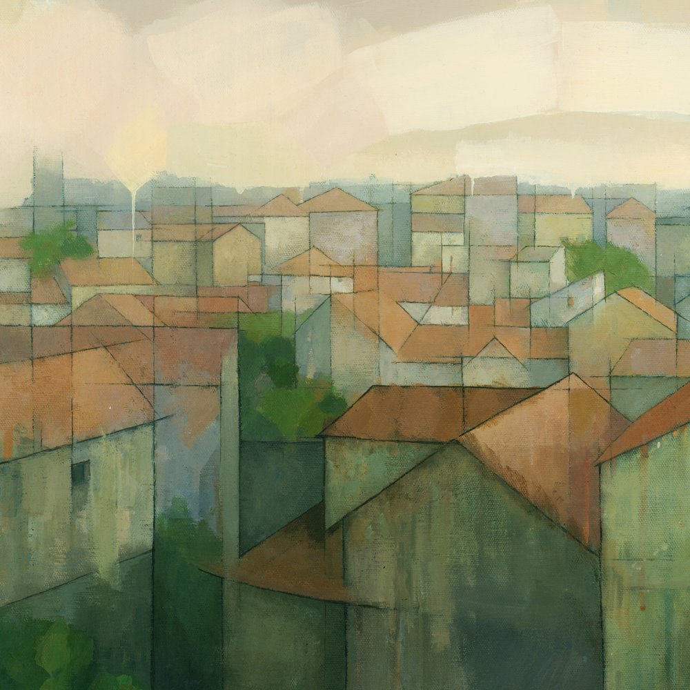 Geometryczne dachy miasta autorstwa Steve Mitchell