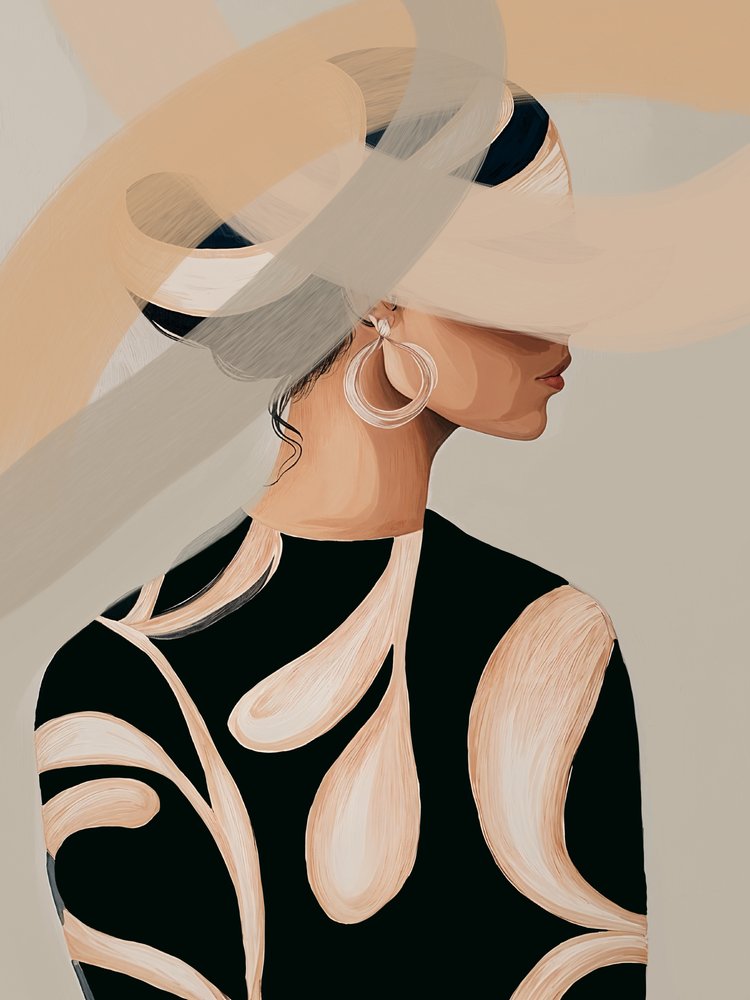 Abstrakcyjny portret modowy autorstwa Studio Palette