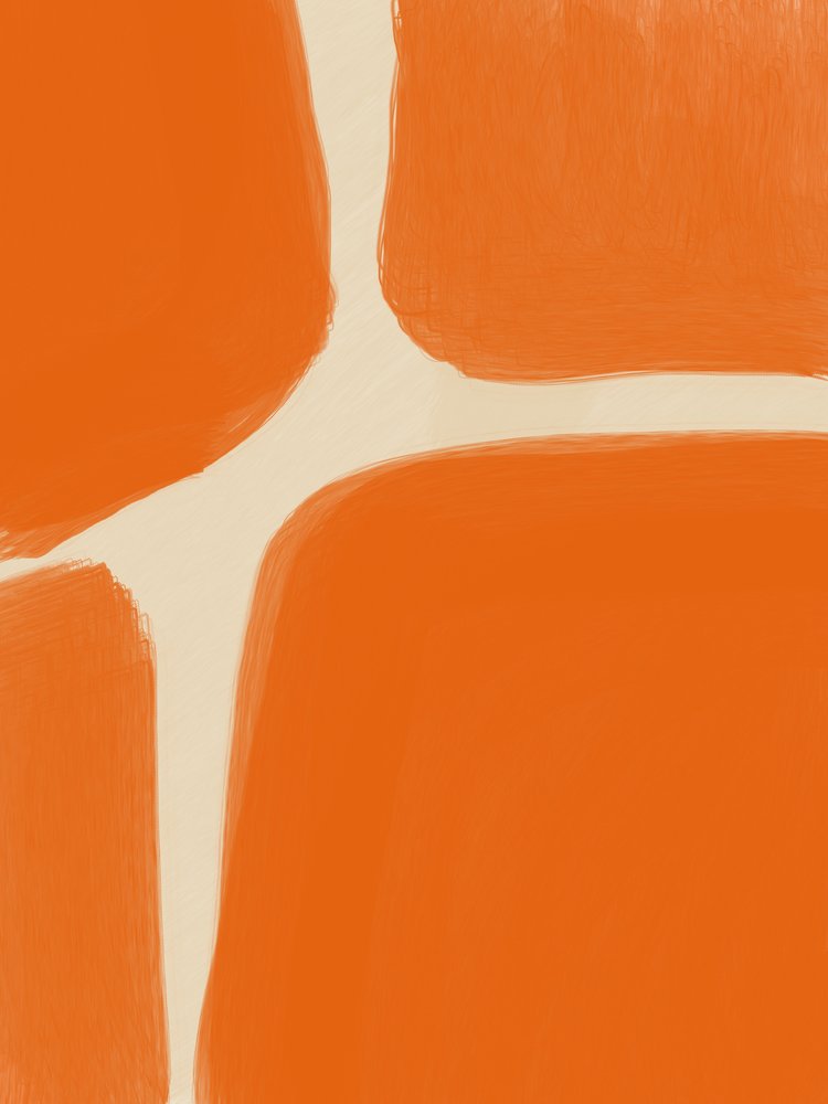 Abstrakcyjne pomarańczowe formy autorstwa Studio Palette