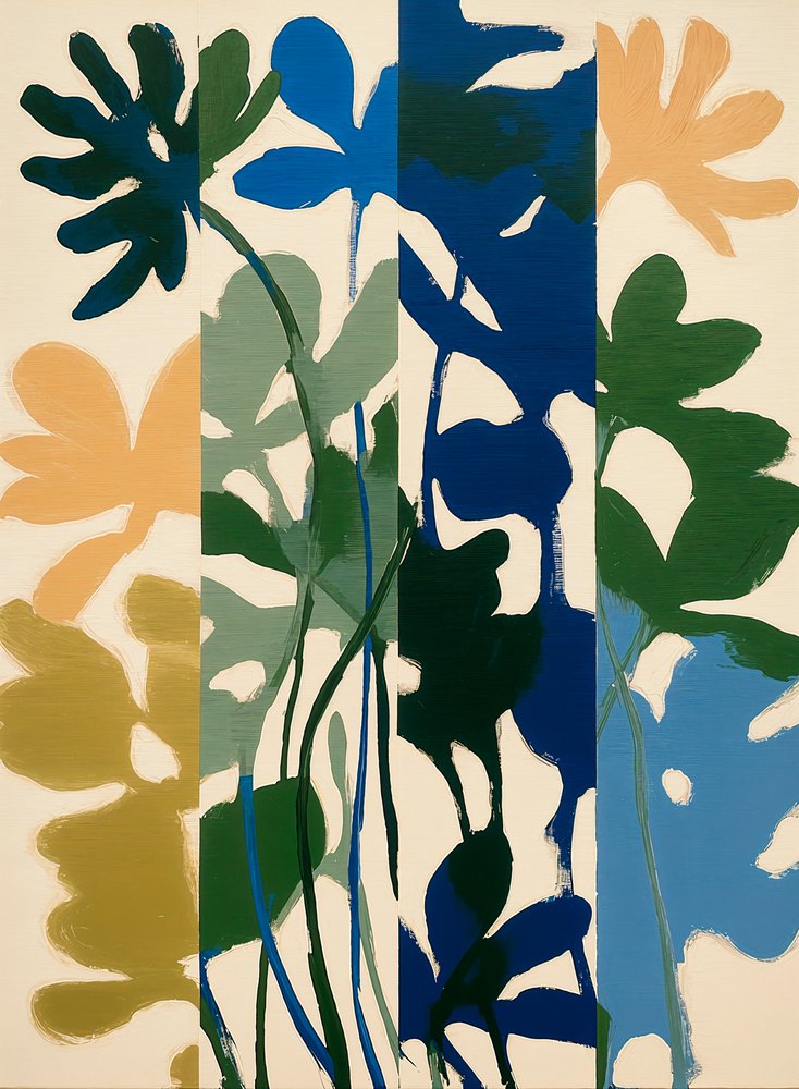 Kwadraty w kwiatowe wzory autorstwa Studio Palette