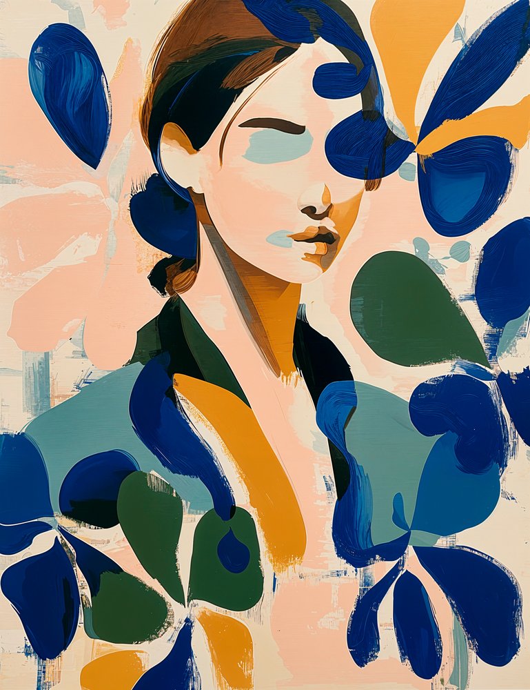 Nowoczesny portret kwiatowy autorstwa Studio Palette