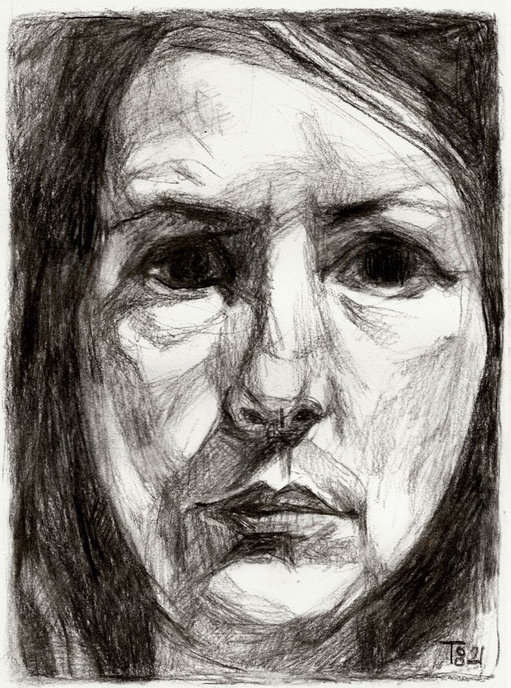 Intensywny portret kobiety autorstwa Tore Bahnson