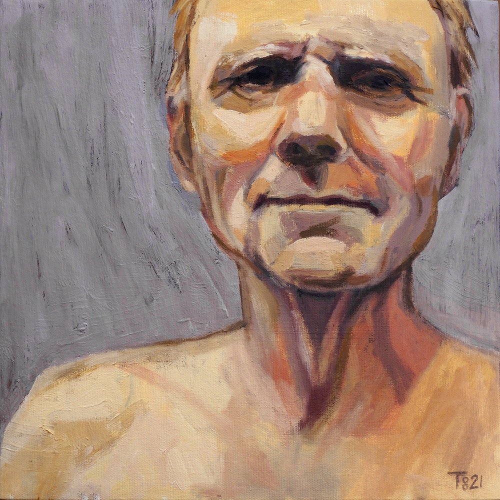 Portret zamyślonego mężczyzny autorstwa Tore Bahnson
