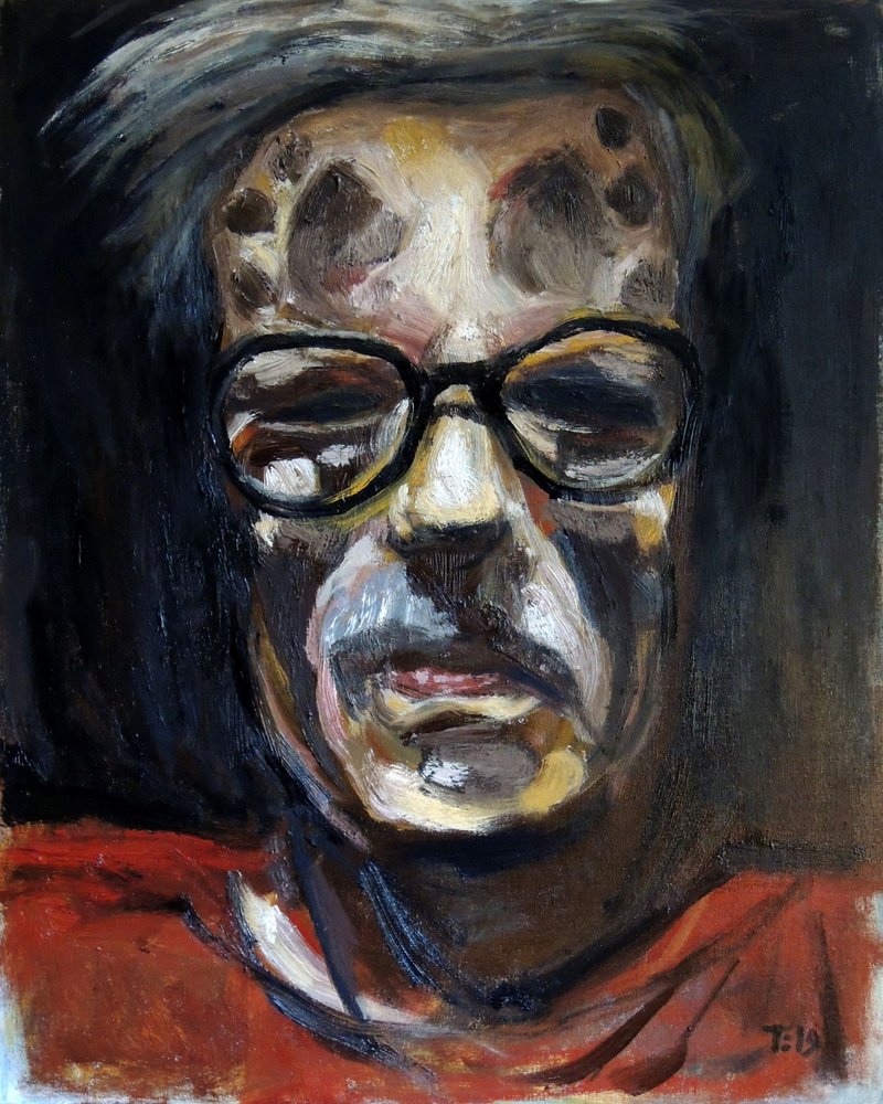 Ponury portret mężczyzny autorstwa Tore Bahnson