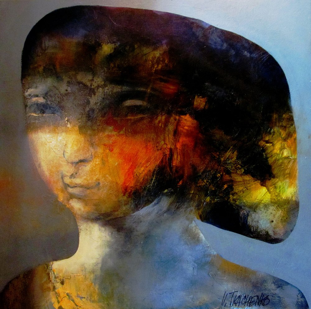 Żywy, abstrakcyjny portret autorstwa Victor Tkachenko