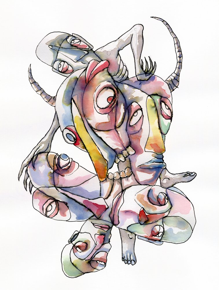 Surrealistyczne, splecione twarze autorstwa Wildemar Doomgriever