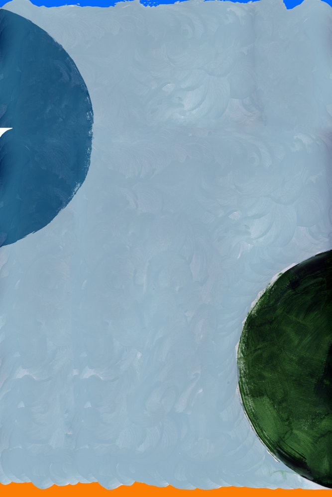 Abstrakcyjne niebiesko-zielone kształty autorstwa cartissi