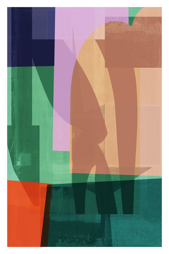 Abstrakcyjne warstwy w stylu color block autorstwa cartissi