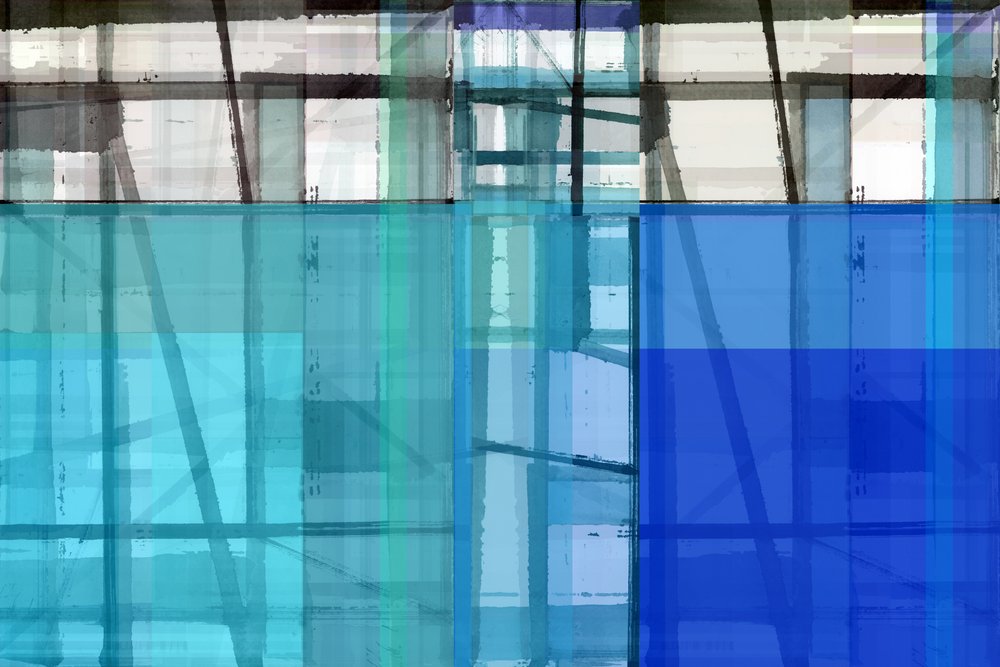 Niebieska abstrakcja geometryczna autorstwa cartissi