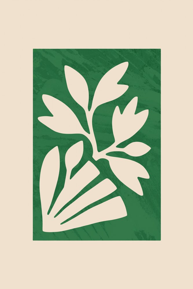 Minimalistyczny botaniczny wycięty wzór autorstwa cartissi