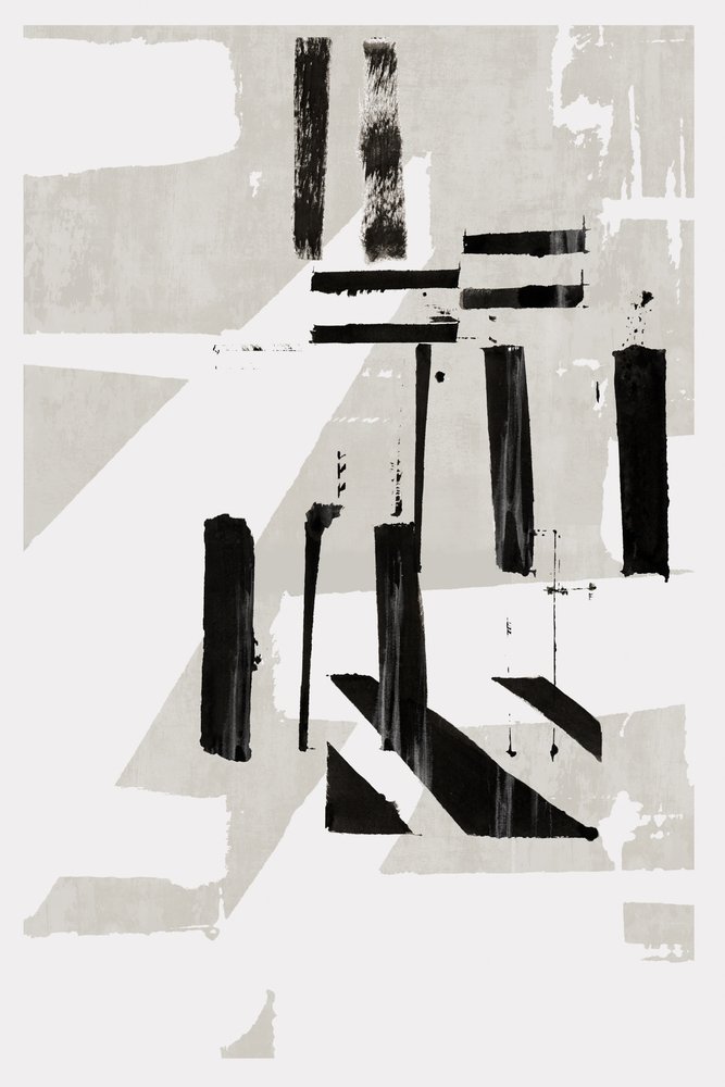 Monochromatyczne abstrakcyjne linie autorstwa cartissi
