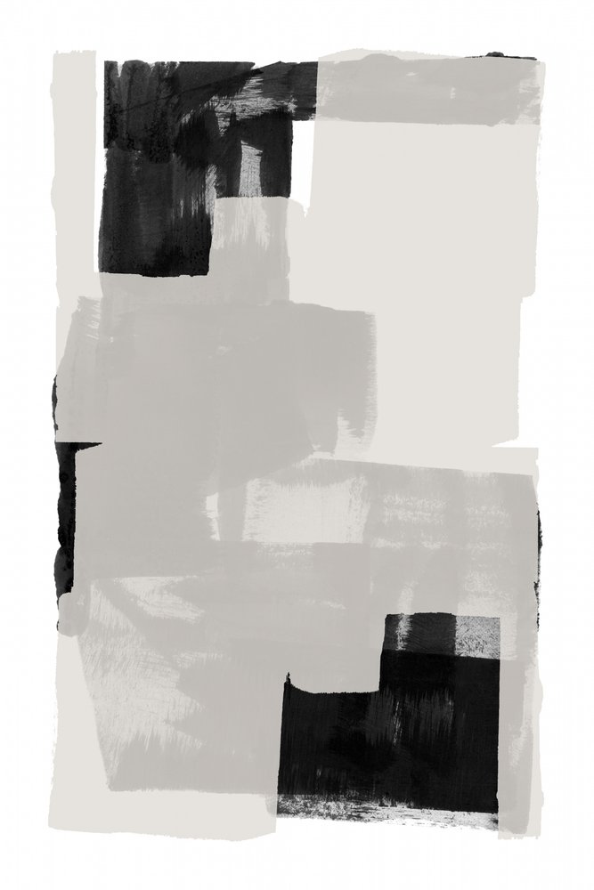 Monochromatyczna geometria pociągnięć pędzla autorstwa cartissi