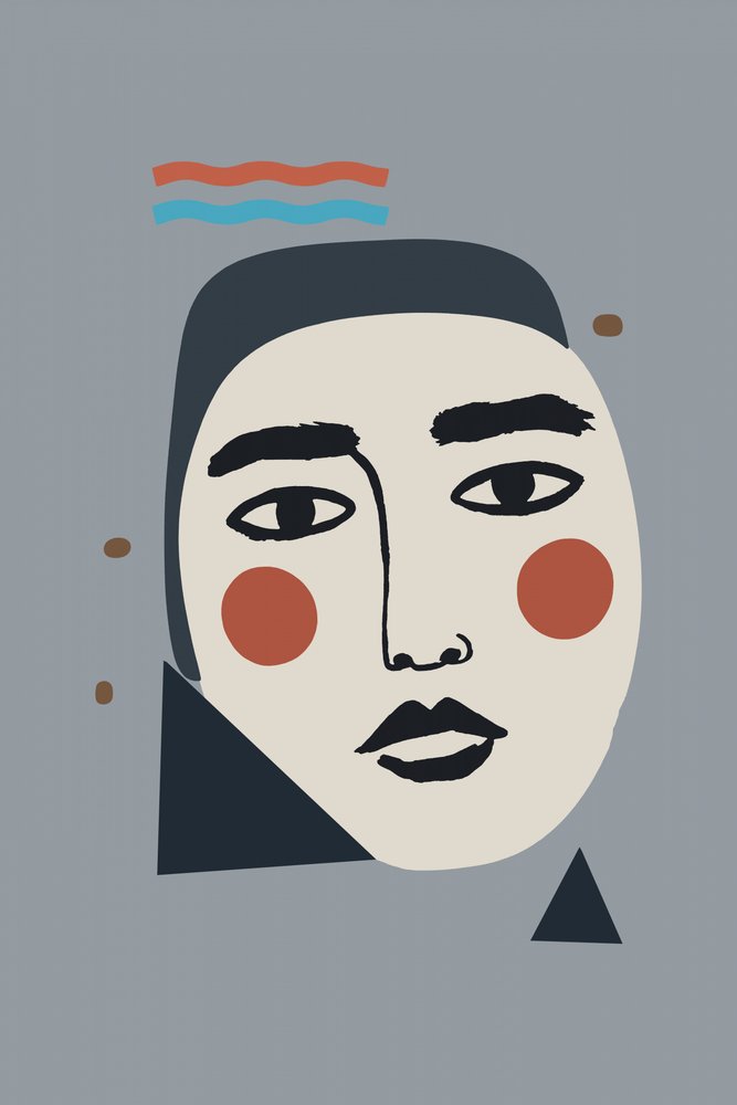 Spokojny, abstrakcyjny portret autorstwa cartissi